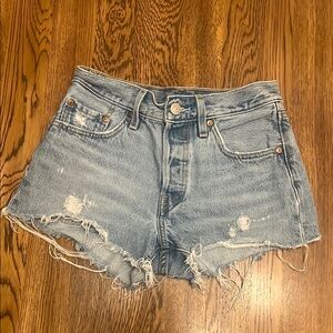 Levi 501 Denim Distressed Women's Shorts